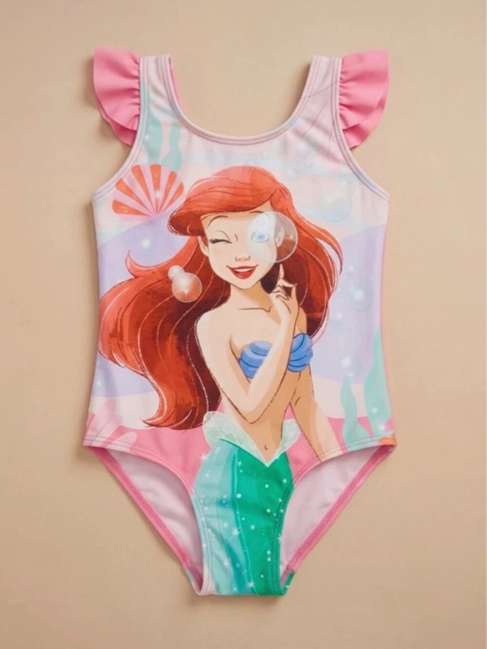 H&M Disney Ariel Little Mermaid Girls Swimsuit 2T